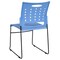 Emma and Oliver Home Office Plastic Accent Sled Base Stack Chair - Air-Vent Back
